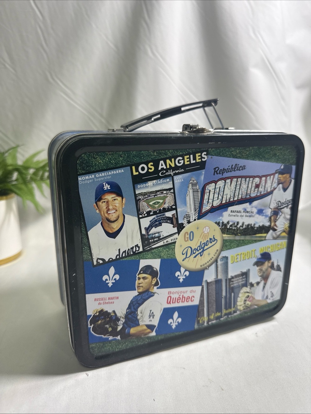 Los Angeles Dodgers Metal Lunchbox - Blue Graphic Collector vintage 2007
